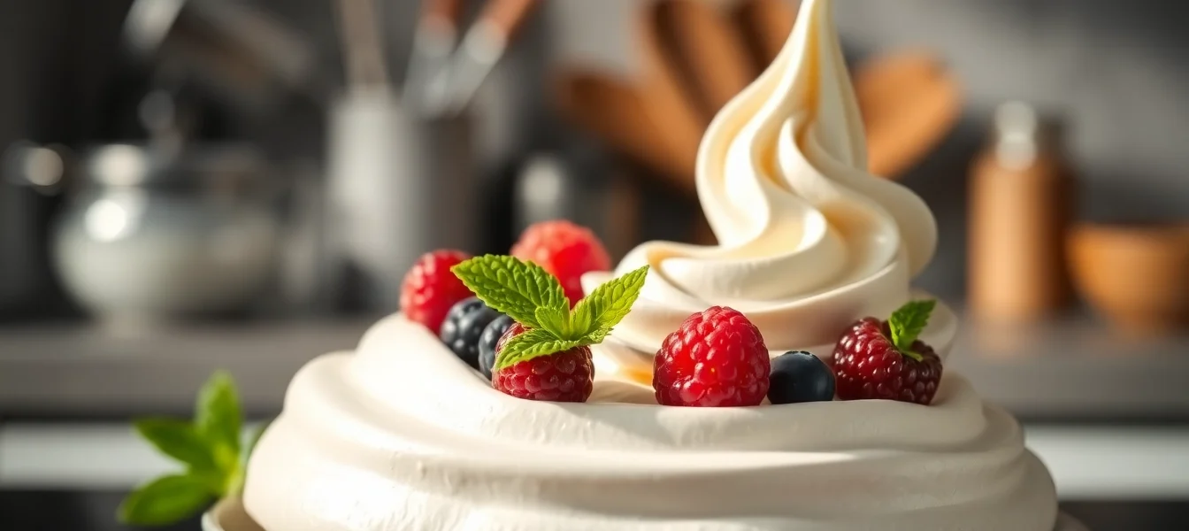 Maak een heerlijke mousse met mousseline in een elegante keuken.