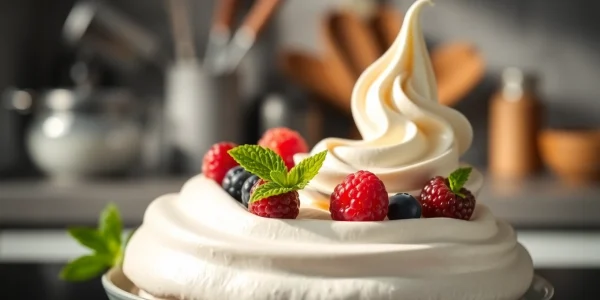 Maak een heerlijke mousse met mousseline in een elegante keuken.